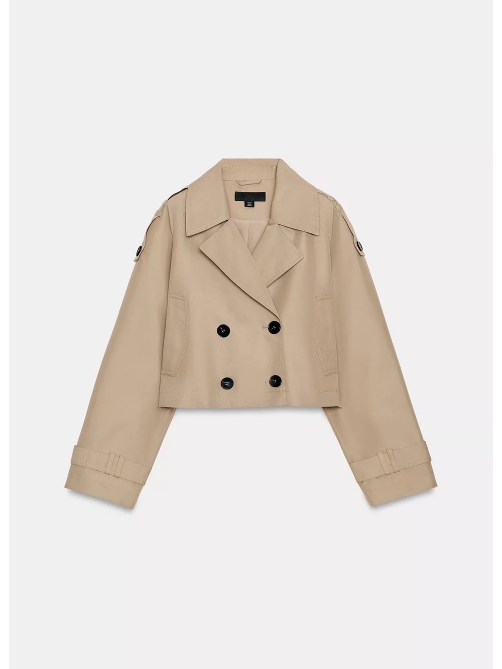 Zara Cropped Double-Breasted Trench Jacket